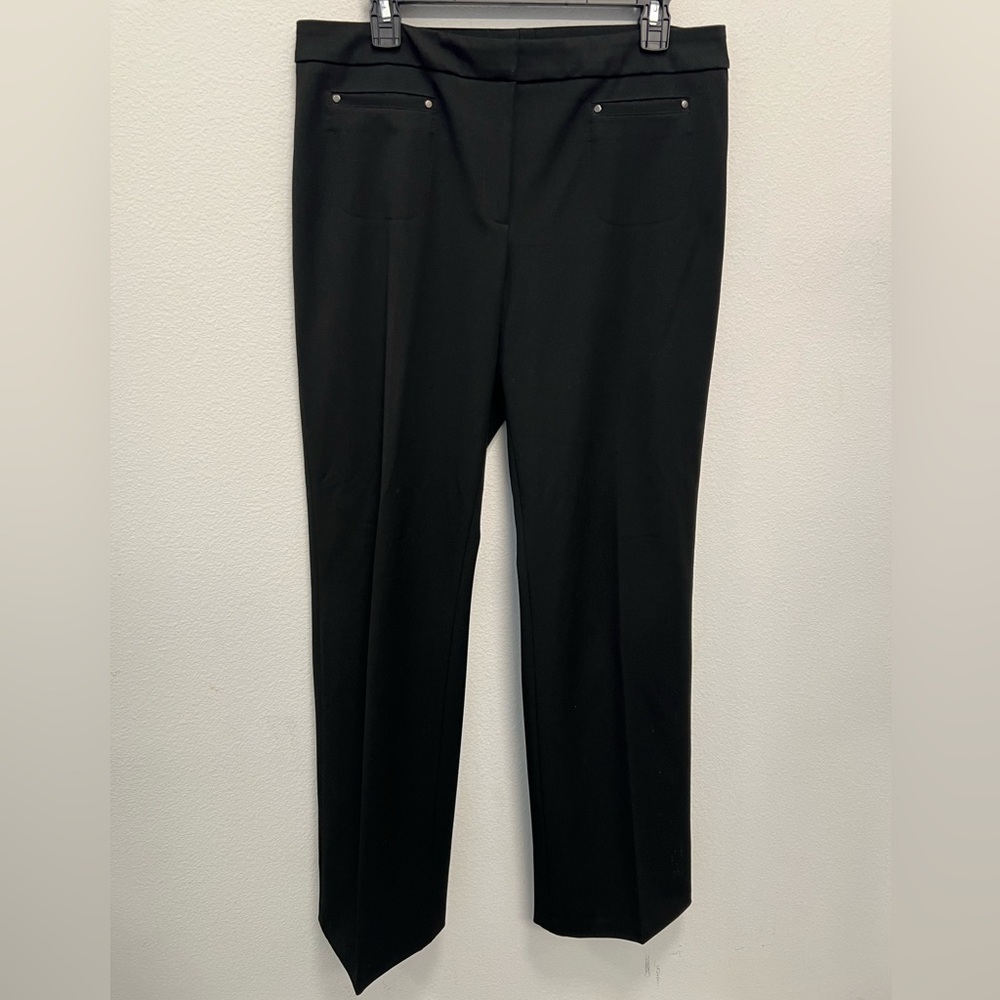 Elliott Lauren Black Stretch Straight-Leg Pants Size 12